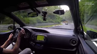 2018 Toyota Yaris GRMN on wet Racetrack -  Nurburgring (on board)