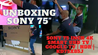 UNBOXING||Sony 75 Inch 4K Smart UHD TV | Google TV | HDR | KD75X85J