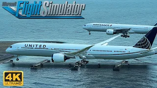 Boeing 787-10 And Boeing 777-200ER PARALLEL Landing In San Francisco | Microsoft Flight Simulator