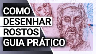 Como Desenhar Rostos + Dicas Sobre Como Práticar e Lições de Leonardo da Vinci | Guia Prático