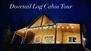 Off-Grid Dovetail Log Cabin Tour