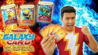 KUASA ELEMENTAL! Boboiboy Galaxy Card Pek Elemental - Unpacking & Review