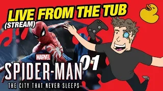 Spider-Man: The City That Never Sleeps DLC [PS4 Pro] | Let's Play - Livestream From The Tub (01)