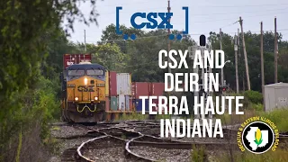 3 trains in Terra Haute Indiana(Ft. DEIR train 301 with ex ICE)