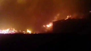 Russia. Siberia. NIGHT FIRE!!! APRIL, 2017/  НОЧНОЙ ПОЖАР!!!