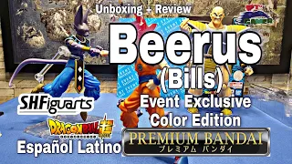 BEERUS Bills Event Exclusive Color Edition Dragon Ball SH Figuarts Premium BANDAI Unboxing Español