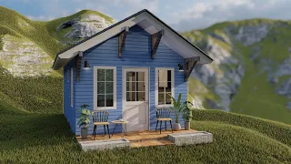 Cozy Small House Design 4x6 Meters (260 SQFT) (24 SQM) Living off Grid