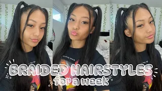 DOING BRAIDED HAIRSTYLES FOR A WEEK | The Real Kphu