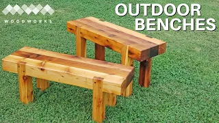 Simple Sturdy Outdoor Benches