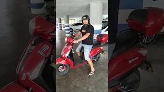 jump-starting a scooter
