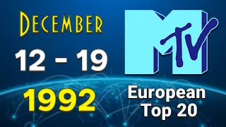 MTV's European Top 20 💽 12 December 1992