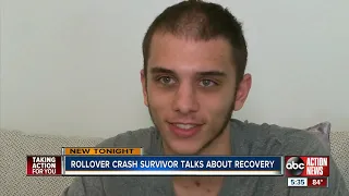 19-year-old survivor of terrifying rollover hit-and-crash makes miraculous recovery