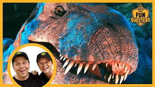 GIANT T-Rex Dinosaur at Jurassic World! Dinosaurs Adventure with Indominus Rex, Aaron & LB