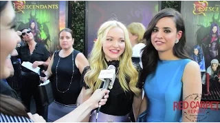 Sofia Carson "Evie" & Dove Cameron "Mal" Disney Channel's "Descendants" Premiere #DisneyDescendants