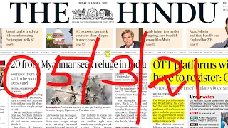 05 March 2021 The Hindu Newspaper Analysis Complete