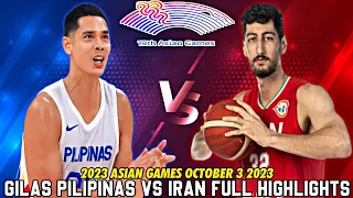 Gilas Pilipinas vs Iran | 19th Asian Games October 3 2023