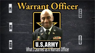 What I learned becoming a Warrant Officer