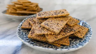 Almond Flax Crackers Recipe (Grain-Free & Vegan) | Gluten Free Crackers