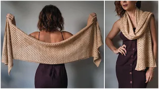 Seren - How to Knit this Easy Beginner Shawl Pattern!