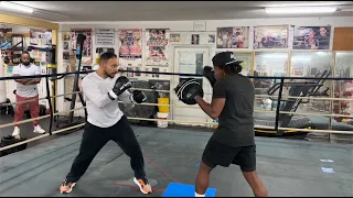 KEITH THURMAN CRACKING THE HAND PADS DURNING CAMP FOR TZSYU | TRAINING FOOTAGE