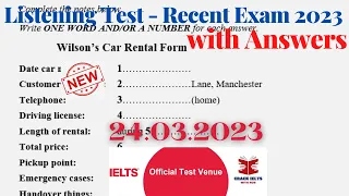 IELTS Listening Actual Test 2023 with Answers | 24.03.2023