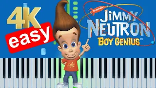Jimmy Neutron Theme Song (Slow Easy Medium) Piano Tutorial 4K