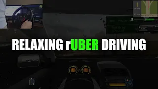 RELAXING UBER DRIVING in City Car Driving (Logitech G29 Gameplay)