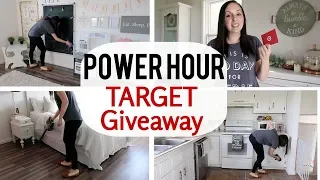 Power Hour Clean With Me | Target Giveaway OPEN | Cleaning Motivation