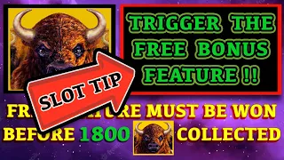 Buffalo Link Slot TIP for Triggering the FREE BONUS Feature!