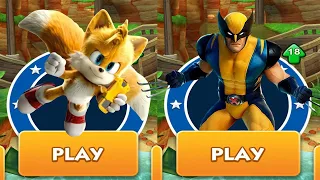 Movie Tails - Sonic Dash vs Wolverine Jungle Runner vs All Bosses Dr.Eggman & Zazz Gameplay