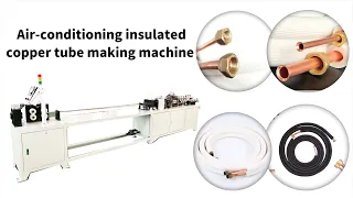 How to use the air conditioner insulated copper tube inserting making machine