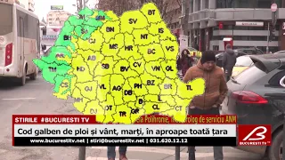 Cod galben de ploi și vânt, marţi, în aproape toată țara