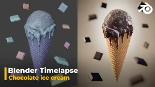 Blender Timelapse | Chocolate ice cream