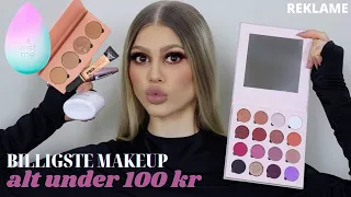 TESTER DET BILLIGSTE MAKEUP | ALT UNDER 100 KR!