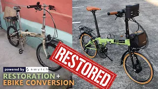 (ASMR Bike Restoration) DAHON SPEED D7 with SWYTCH E-Bike Conversion