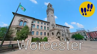Walking Through Vibrant Worcester Massachusetts - HD