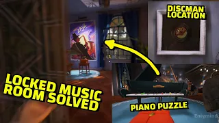 Locked Music Room Puzzle in Mayor's House | Piano Puzzle | Discman Location Hello Neighbor 2