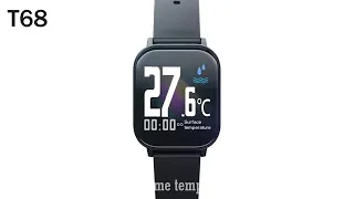 T68 High-precision body temperature smart bracelet,customize watch background