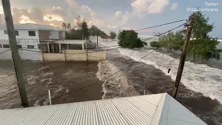 Tsunami hits Tonga after underwater volcanic eruption
