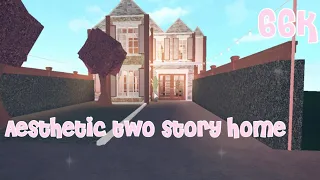 Two story aesthetic home|66K| Bloxburg speed build