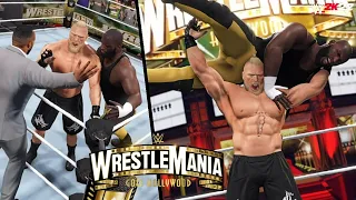 WWE Brock Lesnar vs Omos | Wrestlemania 39 Prediction Highlights WWE 2K22