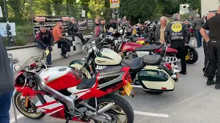 Bike night at Squires Cafe