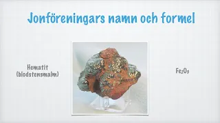 Jonföreningars namn och formel