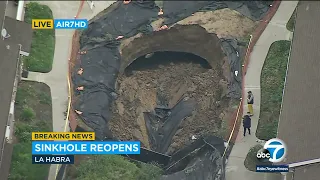 2nd sinkhole opens at La Habra site of 2019 ground collapse