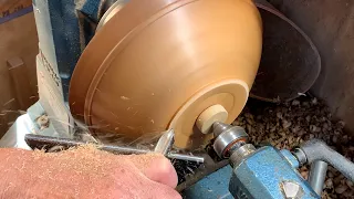 Richard Raffan turns an 8"x3" bowl from very dry hard elm