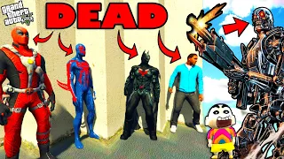 FRANKLIN and SHINCHAN play HIDE AND KILL with AVENGERS in GTA 5 | TERMINATOR