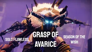 Solo Flawless Grasp Of Avarice (Solar Warlock) (Season 23)