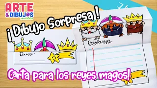 Como dibujar a los REYES MAGOS | DIBUJO SORPRESA |  Arte y Dibujos para Niños