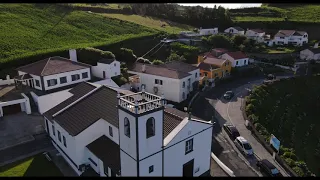 Santa Bárbara concelho de Ponta Delgada vista aérea São Miguel Açores Agosto 2021