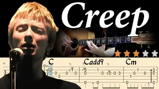 🔴Creep -Radiohead🔴Acoustic Fingerstyle Guitar Tutorial ㅣTabs &Chords &Lyrics, Thom Yorke